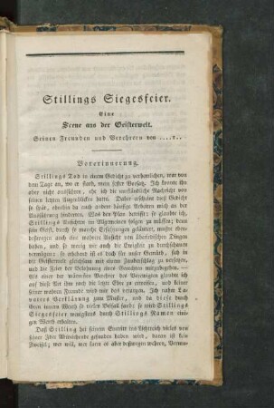 Stillings Siegesfeier