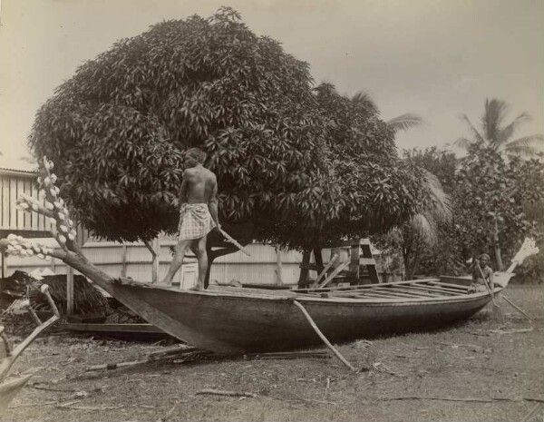 "Bateau de guerre, Samoa Ins."