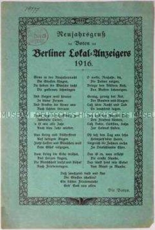 Neujahrsgruß 1916
