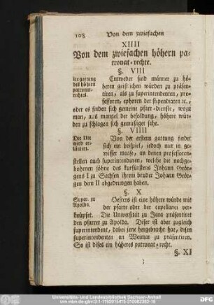 XIIII Von dem zwiefachen höhern patronat-rechte.