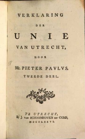 Verklaring Der Unie Van Utrecht, 2