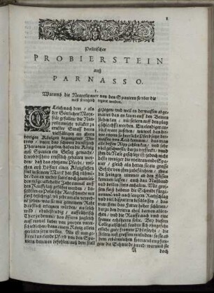 Politischer Probierstein auß Parnasso