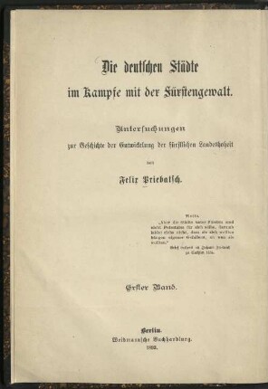 Die Hohenzollern und die Städte der Mark im 15. Jahrhundert