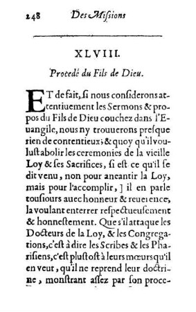 XLVIII. Procedé du Fils de Dieu