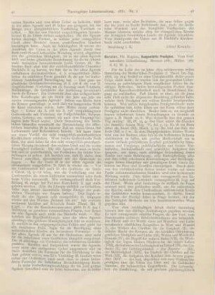 42-43 [Rezension] Bersier, Eugène, Ausgewählte Predigten