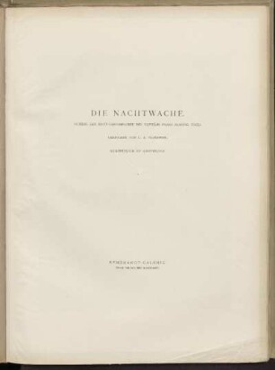 Die Nachtwache. (Auszug der Schützencompagne des Capitäns Frans Banning Cock.)
