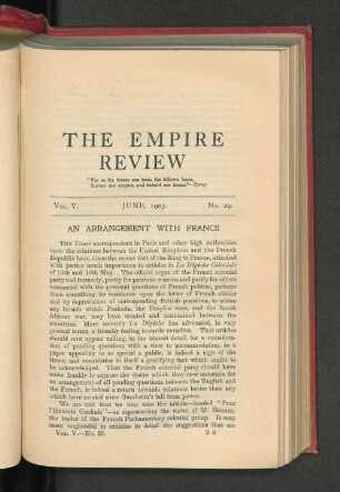 Vol. V. June 1903. No. 29.