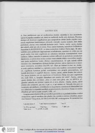 Lectio XIX