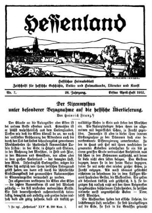 Nr. 7, Erstes April-Heft 1912