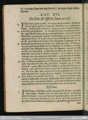 Cap. XVI. De Fine & Effectu Iuris accresc.