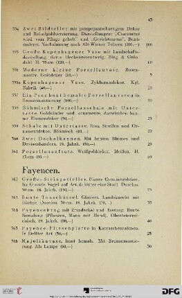 Fayencen (Nr. 362-367)