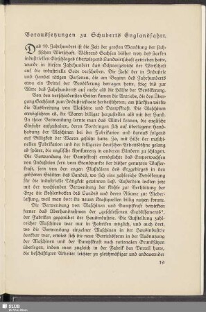 Voraussetzungen zu Schuberts Englandfahrt