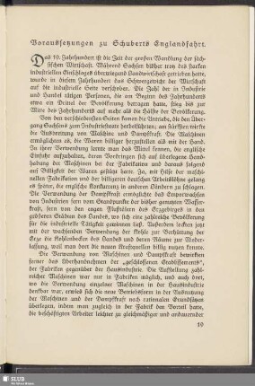 Voraussetzungen zu Schuberts Englandfahrt