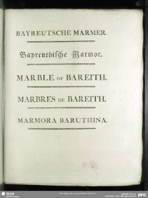 Bayreutsche Marmer. Bayreuthische Marmor. Marble Of Bareith. Marbres De Bareith. Marmora Baruthina