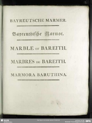 Bayreutsche Marmer. Bayreuthische Marmor. Marble Of Bareith. Marbres De Bareith. Marmora Baruthina