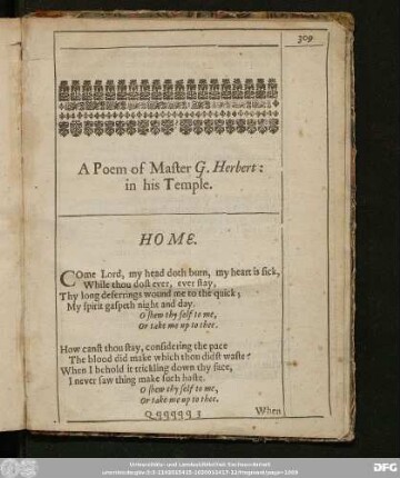 A Poem of Master G. Herbert: in his Temple.