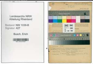 Entnazifizierung Erich Busch , geb. 29.11.1903 (Buchdrucker)