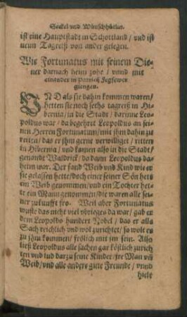 Wie Fortunatus mit seinem Diener darnach heim zohe/ unnd mit einander in Patricii Fegfewer giengen.