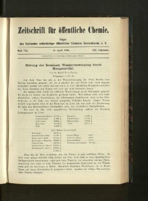 Heft VII. 15. April 1906.