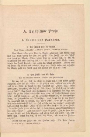 A. Erzählende Prosa