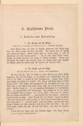 A. Erzählende Prosa