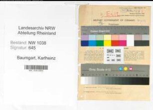 Entnazifizierung Karlheinz Baumgart , geb. 05.04.1915 ()
