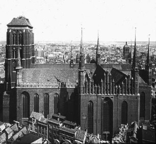 Danzig / Gdansk, Marienkirche, von Süden