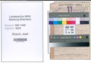 Entnazifizierung Josef Strauch , geb. 07.04.1905 (Bauunternehmer)