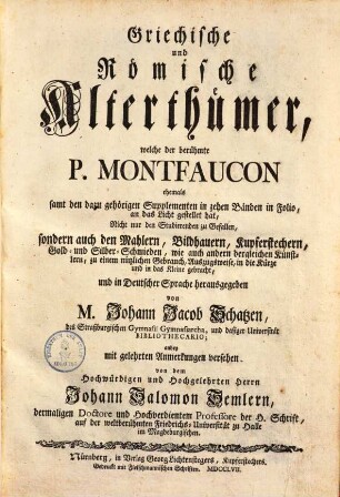 Griechische und Römische Alterthümer