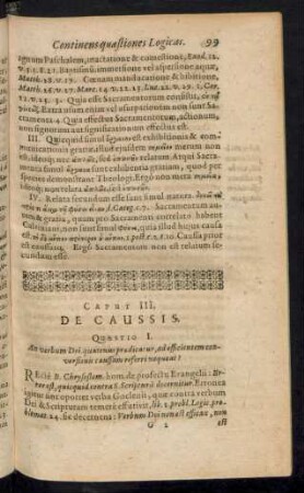 Caput III. De Caussis.