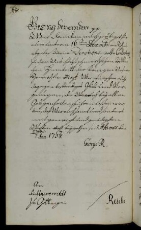 Gnadenbekundung des Königs anlässlich der Kondolenz.