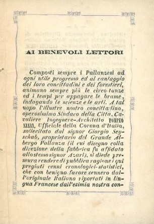 Ai benevoli lettori