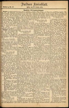 Zweite Ausgabe vom Samstag, den 28. Oktober 1876.