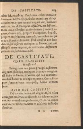 De Castitate.