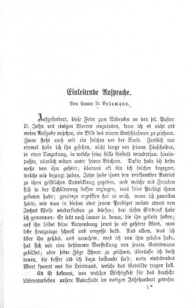Einleitende Ansprache
