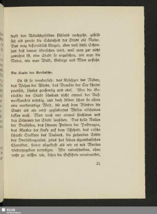 Die Stadt der Geräusche