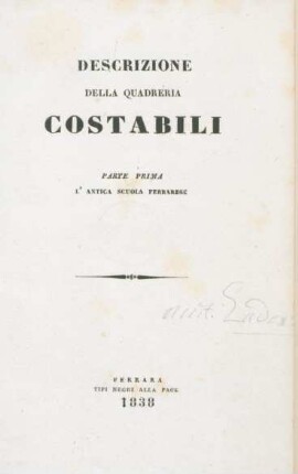Parte 1: L'Antica Scuola Ferrarese