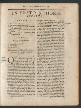 In Festo S. Thomae Apostoli.
