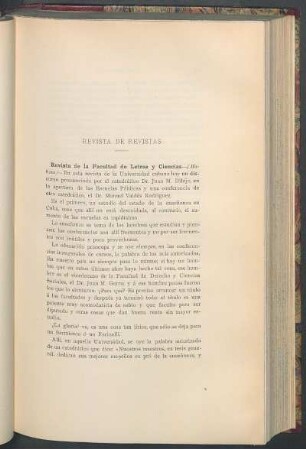 Revista de la Facultad de Letras y Ciencias