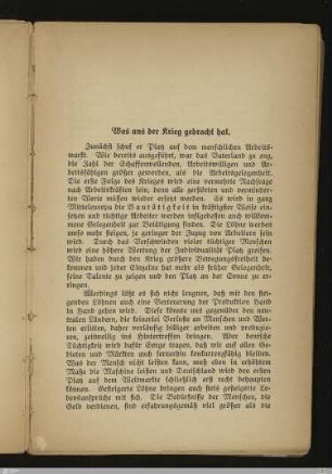 5. Was uns der Krieg gebracht hat