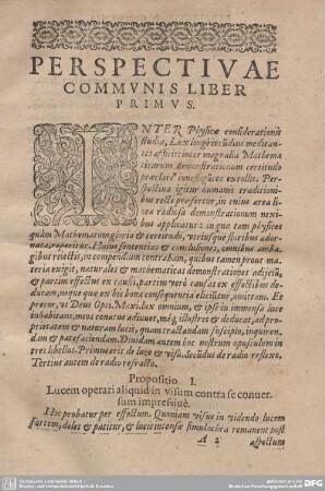 PERSPECTIVAE COMMUNIS LIBER PRIMUS.