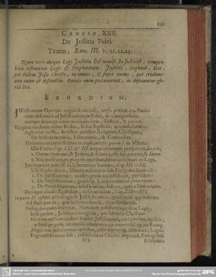 Concio XXII. De Justitia Fidei