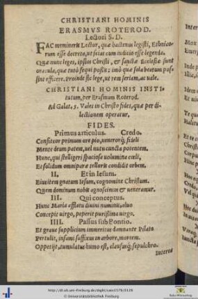 Erasmus Roterodamus Lectori