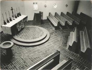 Gulbransson, Olaf Andreas; Schliersee; Christuskirche - Innenraumperspektive