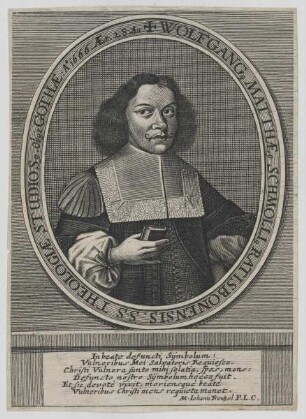 Bildnis des Wolfgangus Matthaeus Schmollius