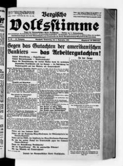 Bergische Volksstimme. 1917-1932