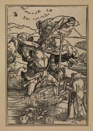 Der heilige Christophorus mit dem Vogelzug