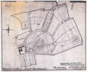 Hauptfriedhof, Dortmund: Vorentwurf Lageplan 1:2500