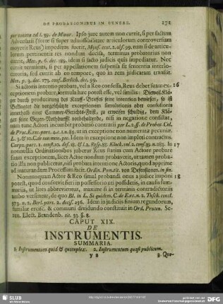 Caput XIX. De Instrumentis