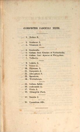 Genera plantarum florae germanicae : iconibus et descriptionibus illustrata, 28. Fasciculus XXVIII. Campanulacearum, ericacearum, stellatarum aliarumque familiarum genera nonnulla